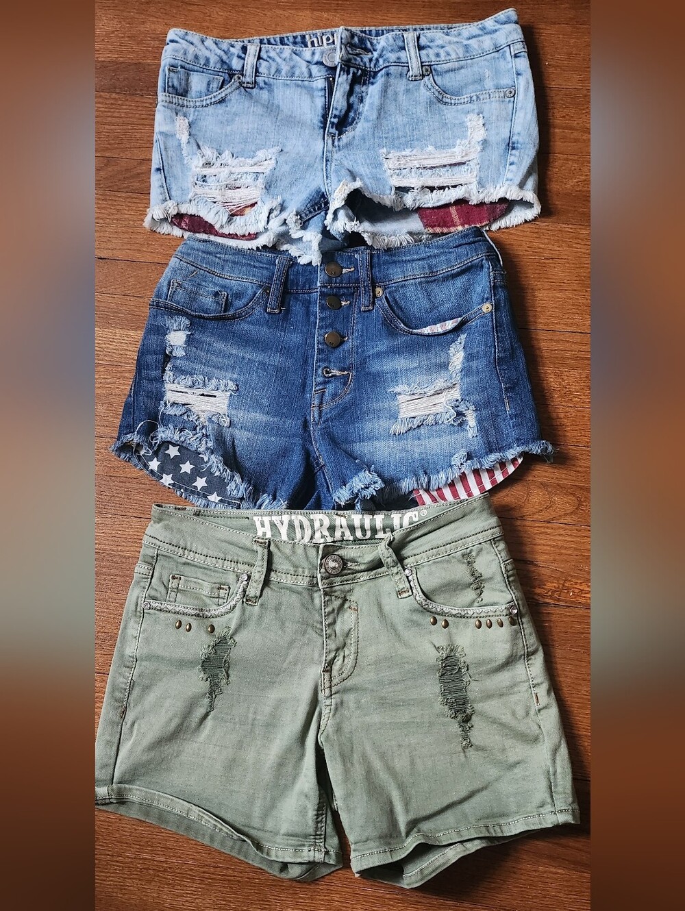 Hydraulic Olive Green Low-Rise Casual Shorts